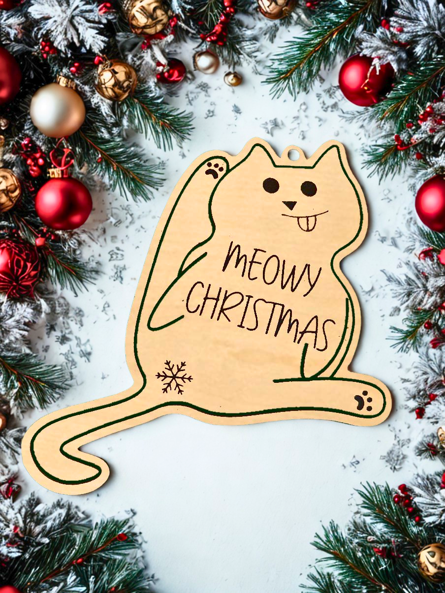 Meowy Christmas Ornament