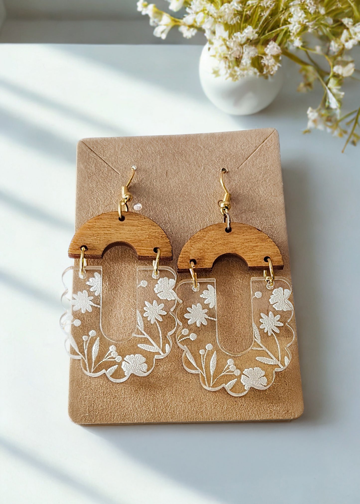 Scalloped Floral Earrings