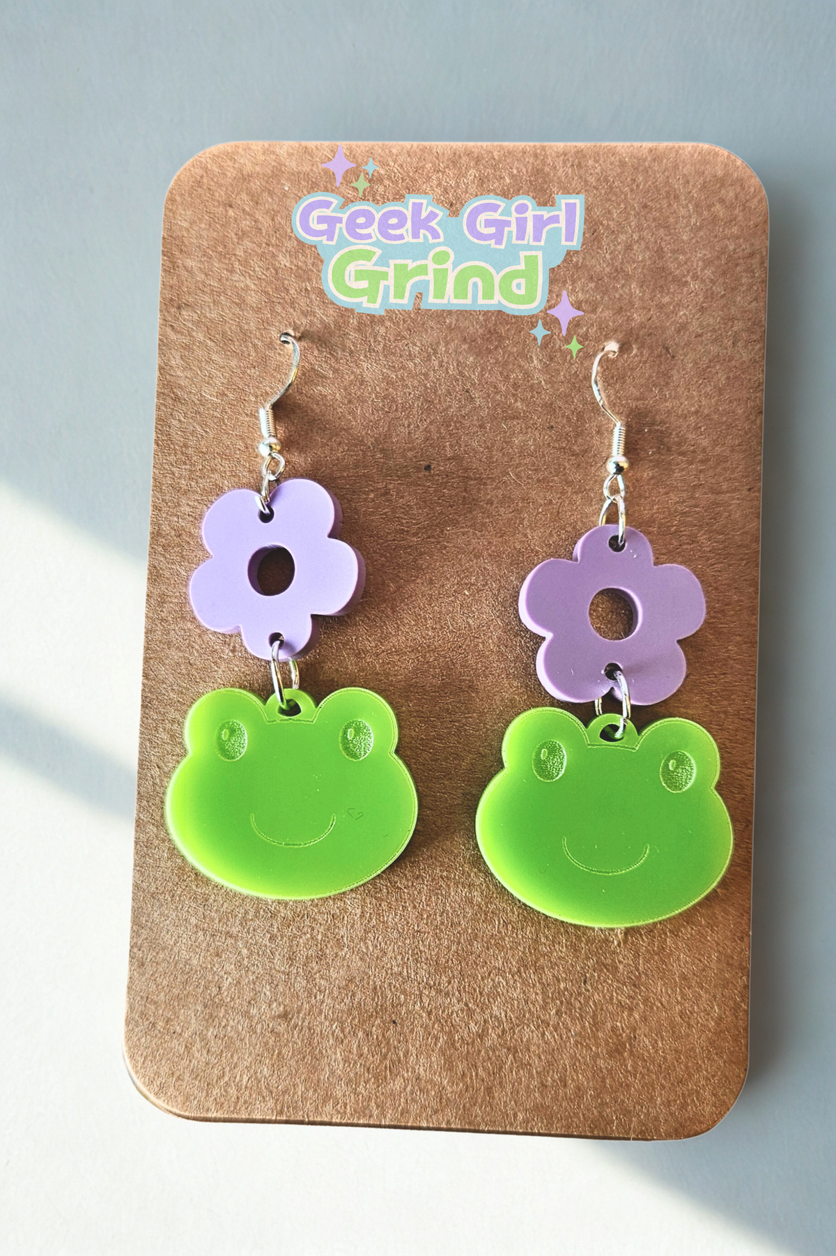Floral Frog Earrings